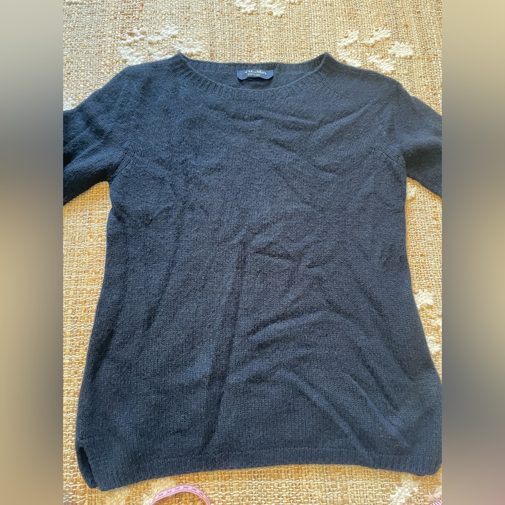 ‘S Max Mara Navy Blue Pullover Crewneck Sweater